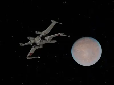 X-wing  Free low-poly 3D model