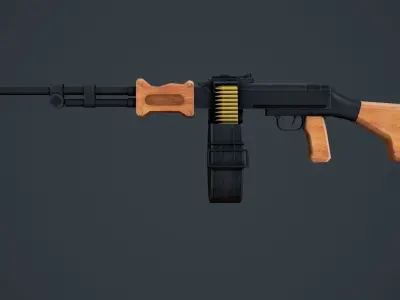 RPD Low Poly Mobile Ready Low-poly 3D model
