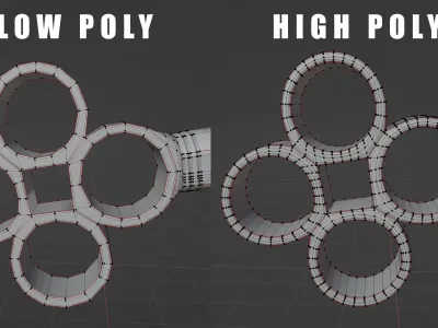 Modular Medieval European Sword-Falchion pack Low-poly 3D model