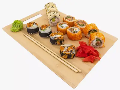 Sushi Low-poly 3D model