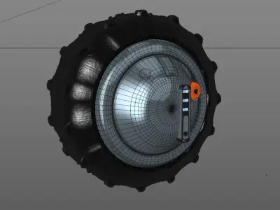 Futuristic Bike Wheel 3D model