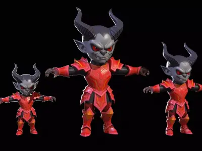ChibiDemon5Pack1 Low-poly 3D model