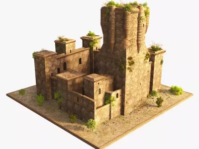 Castle of Belalcazar Spain 3D model