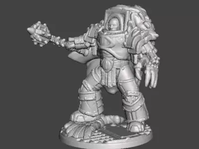 6MM SCALE HERETIC WARLORD MINIATURE MODEL SCIFI OR FANTASY GAMES 3D print model