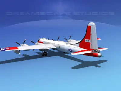 Boeing B-50 Superfortress V04 3D model
