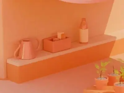 rooftop garden  Free low-poly 3D model