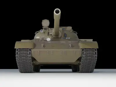 T 55 soviet main battle tank T-55A 3D model