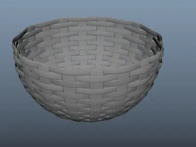 Woven Basket Free 3D model