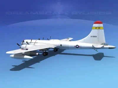 Boeing KB-50 Superfortress Tanker V02 3D model