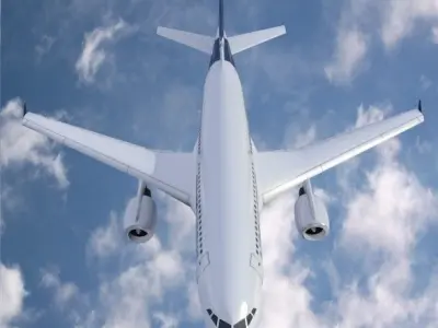 Airbus A310-300 lowpoly commercial airplane  Low-poly 3D model