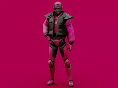 CYBORGTOPIA B-27  Rigged for Unreal Engine - Unity - MIXAMO 3D model