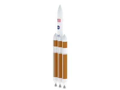 Delta IV Heavy Rocket 3D model