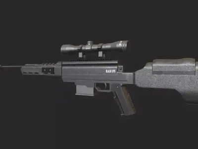 Black Ops Sniper Low Poly Low-poly 3D model