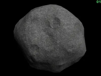 Game Ready Asteroids 7 in 1 Collection Low-poly 3D model