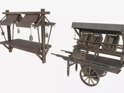 Eastern counter 3D model