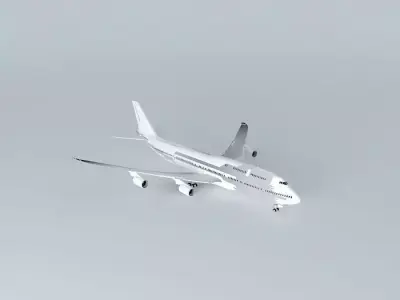 Boeing 747 800i Template V2 Free 3D model