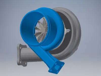 turbogruppo turbocharger 3d model 3D model