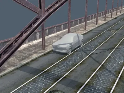 Bridge Muxranski Low-poly 3D model