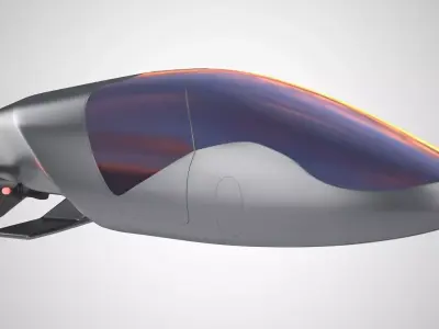 Car missile future v2 3D model
