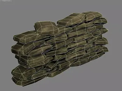 SandBag ww2 Low-poly 3D model