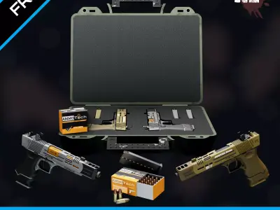 NZ PT-9M Pistol Free low-poly 3D model