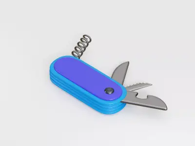 Pocket Knife Low-poly 3D model purchase