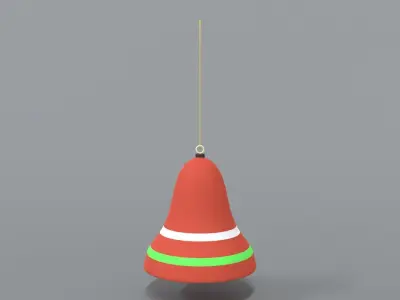 Cartoon Christmas Bell Free 3D model