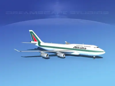 Boeing 747-400 Alitalia 3D model