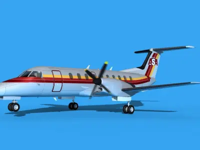 Embraer EMB120 Atlantic Southeast Airlines 3D model