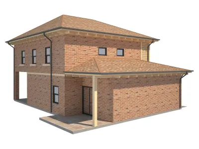 Cottage House 6 Low-poly 3D model