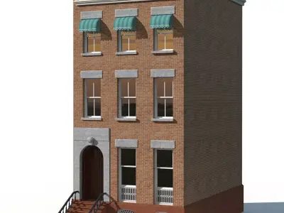 New York Brownstone townhouse 3D model