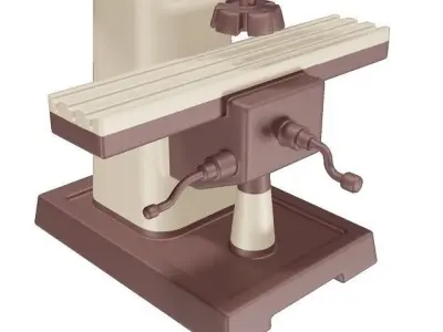 Fabulous Milling Machine Toy Low-poly 3D model