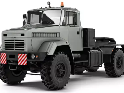 KrAZ 6446 truck tractor 2006 3D model