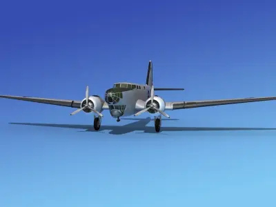 Douglas B-18A Bolo V04 3D model