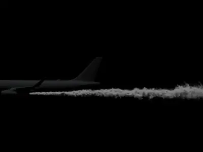 Animated Vdb Contrails - 300 Frames Fast and Loopable 3D model