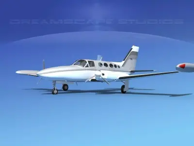 Cessna 414 Chancellor V15 3D model