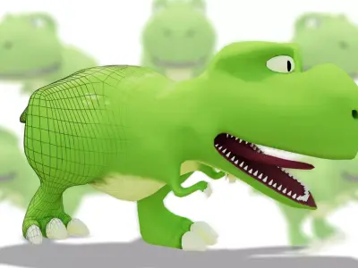 Cartoon Style T-rex 3D model