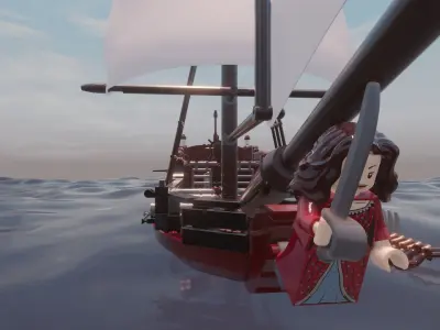 LEGO - GERMAN SLOOP - KLEINE JAGERIN - Rogue Film Productions 3D model