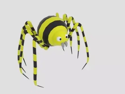 Sphere Strip Spider Low-poly 3D model