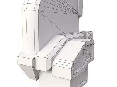 Turret 2 machine gun Low-poly 3D model
