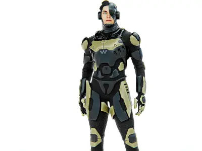 MECHA SOLDIER-H  Rigged for Unreal Engine - Unity - MIXAMO 3D model