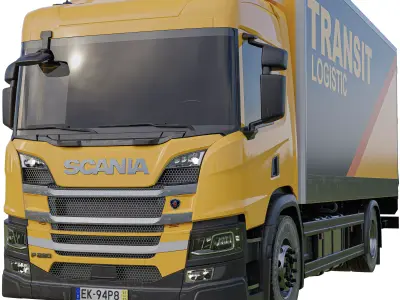 Transit Truck - Scania P360 for Logistics and Transportation Low-poly 3D model