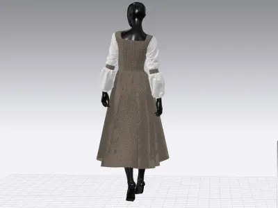 Vintage Dress 3D model