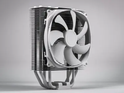 Bequiet CPU Processor Cooler Fan Ventilator Cooling Unit PC Part Low-poly 3D model