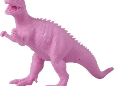Pink Dinosaur Toy 3D Model Playful T-Rex Plastic Figure Kids Low-poly 3D model