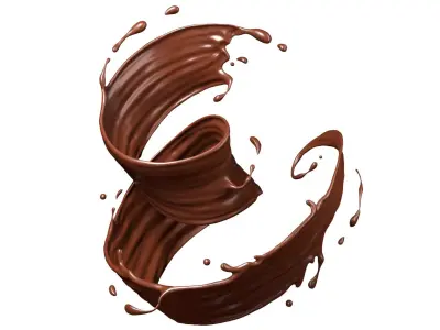 Chocolate Splash Free 003 3D model