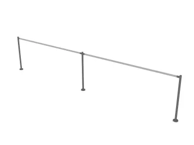 3D model market ban railing portable Low-poly 3D model