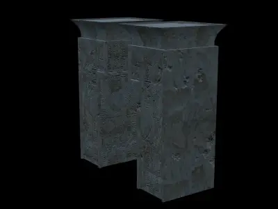 Ancient Egyptian TempleGate 3D model