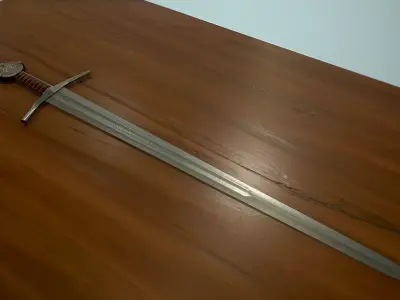 Accolade Sword of the Knights Templar Low-poly 3D model