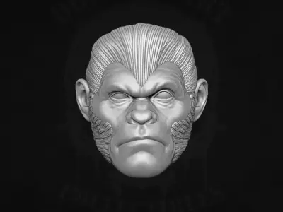 Ape Heads Collection 3D Printable Files For Action Figures 3D print model